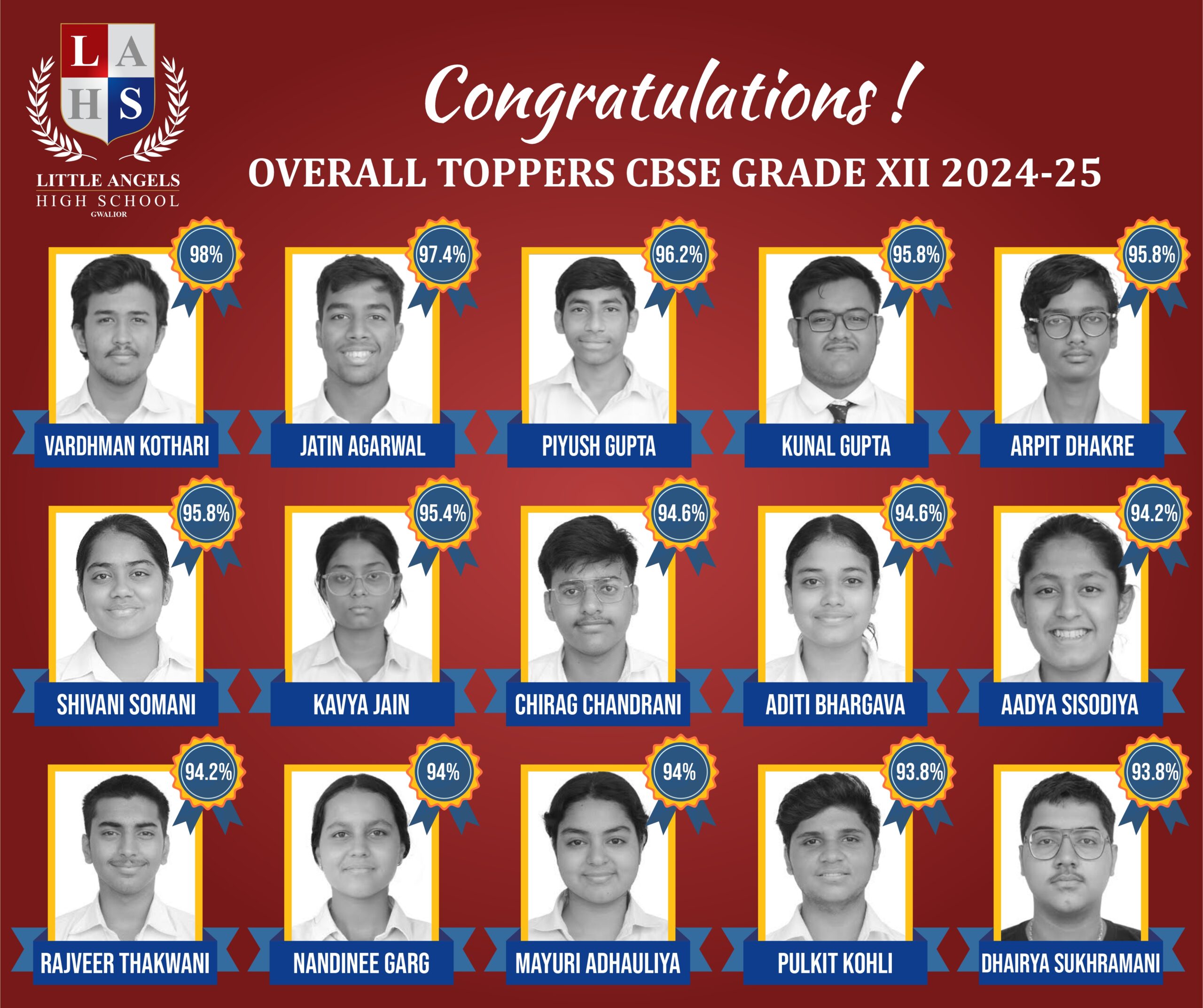 LAHS XII CBSE Board Result 2024-25